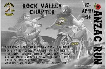 Rocky Valley Chapter Veterans MC - ANZAC Run